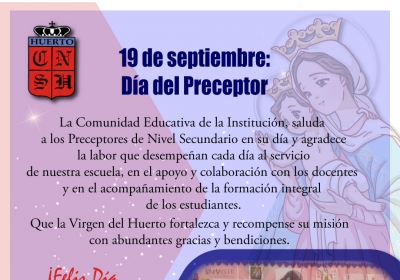 19 de septiembre: Día del Preceptor