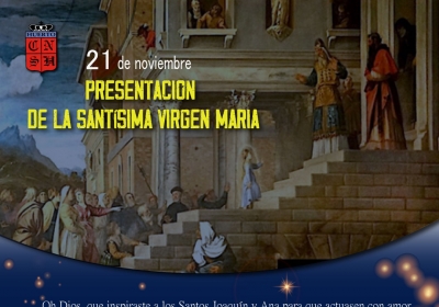 21 de noviembre PRESENTACION DE LA SANTÍSIMA VIRGEN MARIA